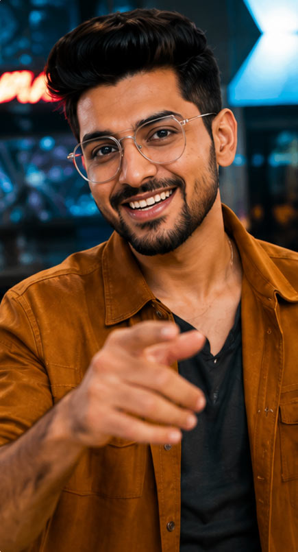 Instagram influencer agency india creator recording a Reel